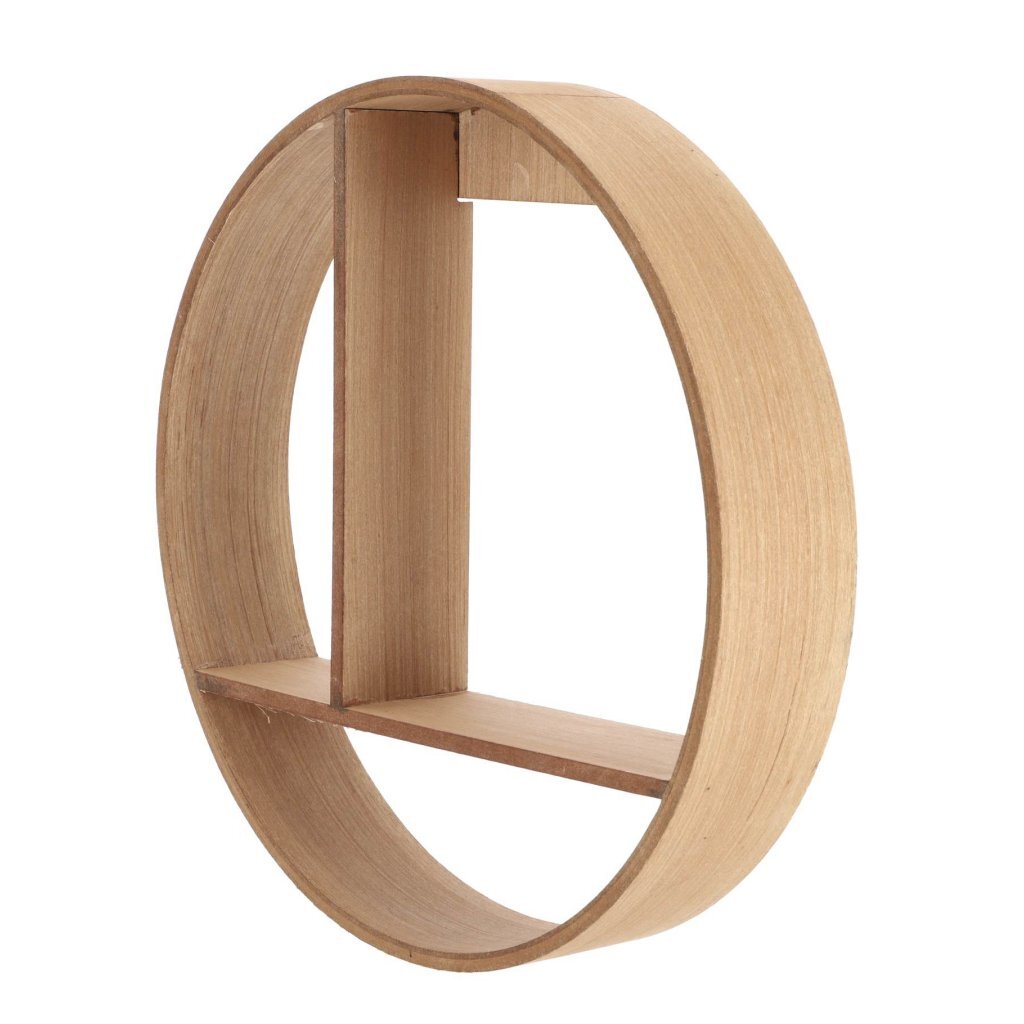Decoratie Houten Wandrek Rond 37 cm Assorti - Image 2