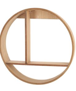 Decoratie Houten Wandrek Rond 37 cm Assorti