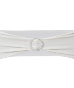 Decoratief stoellint met een diamant 25 stuks (creme)