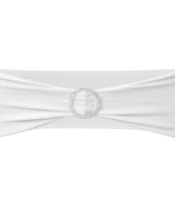 Decoratief stoellint met een diamant 25 stuks (wit)
