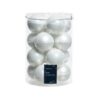 Decoris Glazen Kerstballen 8 cm 16 Stuks Parelmoer