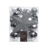 Decoris Kerstballen Mat/Glas/Glitter 33 Stuks Zilver