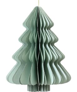 Decoris Papieren Boom 11.3x15 cm Mintgroen