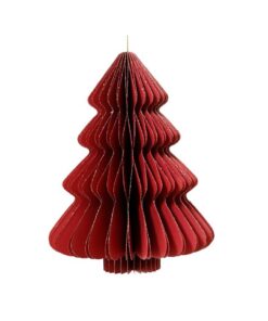 Decoris Papieren Boom 15x20 cm Rood