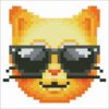Diamond Dotz Diamond Painting Cool Cat 10x10 cm