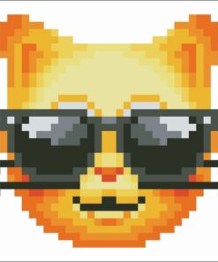 Diamond Dotz Diamond Painting Cool Cat 10x10 cm