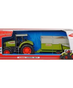 Alternative view of Dickie Toys Claas Ares Tractor met Aanhanger