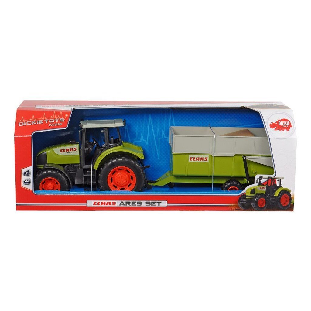 Dickie Toys Claas Ares Tractor met Aanhanger - Image 2