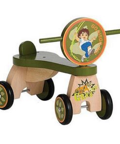 Diego Stabiele Houten Loopfiets Jungle met 4 Wielen 1+