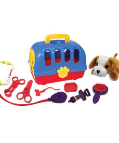 Dierenartskoffer met Honden Knuffel 10-delig