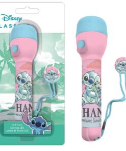 Disney Stitch Zaklamp 16 cm Blauw/Roze