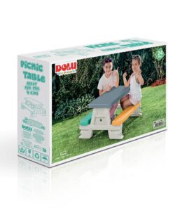 Alternative view of Dolu 2618 Picknicktafel voor 4 Kinderen Binnen/Buiten Grijs/Geel/Blauw/Wit