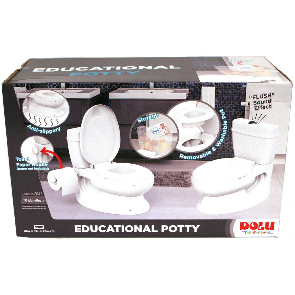 Dolu Educatief Kinder Toilet met Geluid Wit - Image 2