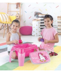 Alternative view of Dolu Eenhoorn Activiteitentafel + 30 Blokken Roze