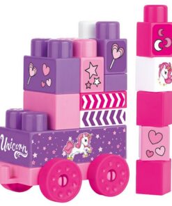 Alternative view of Dolu Eenhoorn JumBlocks Trein met 20 Blokken Roze