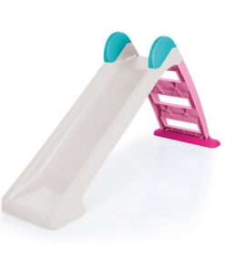 Dolu Glijbaan 72x133x45 cm Wit/Roze/Blauw