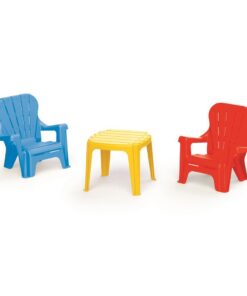 Alternative view of Dolu Tafel met 2 Stoelen Blauw/Rood/Geel