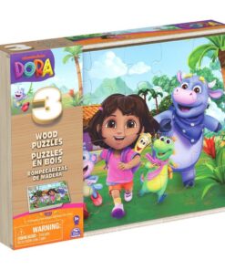 Dora 3in1 Houten Puzzel 3x24 Stukjes