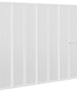 Douche en badscherm 140 x 168 cm 7 panelen met handdoekrek