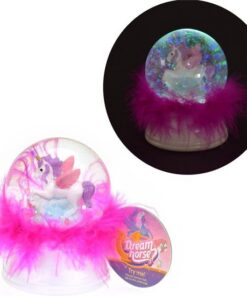 Dream Horse Sneeuwbol Eenhoorn met Licht en Veren