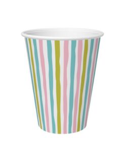 Duni Papieren Bekers Stripes 24 cl 10 Stuks