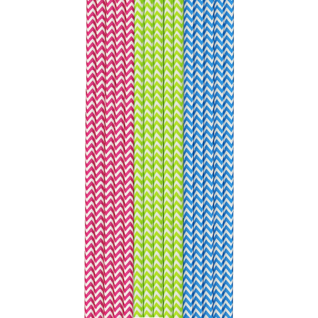 Duni Papieren Rietjes 50 Stuks Rood/Groen/Blauw