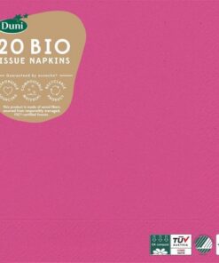 Duni Servetten Bio 3-laags 33 X 33 Cm Papier Fuchsia 20 Stuks