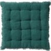 Dutch Decor BURTO Stoelkussen van Gewassen Katoen Sagebrush Green 40x40 cm