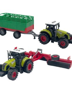 Dutch Farm Tractor met Trailer + Licht en Geluid Assorti
