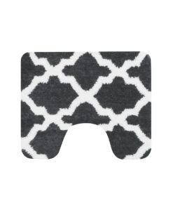 Dutch House Toulon Toiletmat 60x50 cm Antraciet/Wit