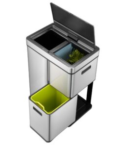 Alternative view of EKO Recycle Mirage Plus Sensor Afvalbak 30+15+15L Mat RVS