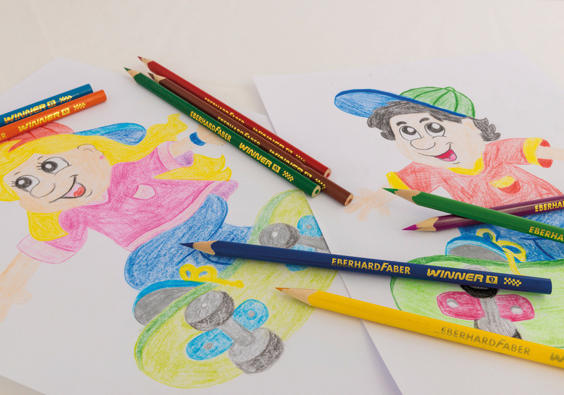 Eberhard Faber EF-511406 Kleurpotlood Winner Driekantig Assorti Etui à 6 Stuks - Image 2