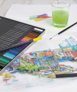 Alternative view of Eberhard Faber EF-516036 Aquarelpotlood Metalen Etui A 36 Stuks