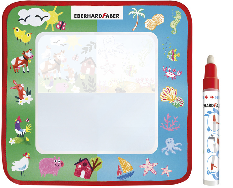 Eberhard Faber EF-524130 Tekenmat Aquafun 32x32cm Incl. 1 Waterstift - Image 2