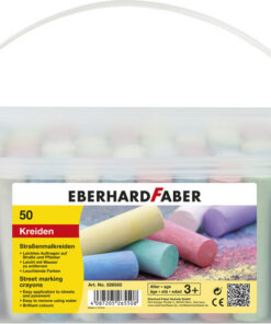 Eberhard Faber EF-526550 Stoepkrijt Emmer Met 50 Krijtjes