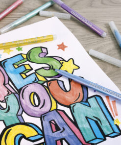 Alternative view of Eberhard Faber EF-551009 Viltstiften Glitter Pastel Kleuren 8 Stuks