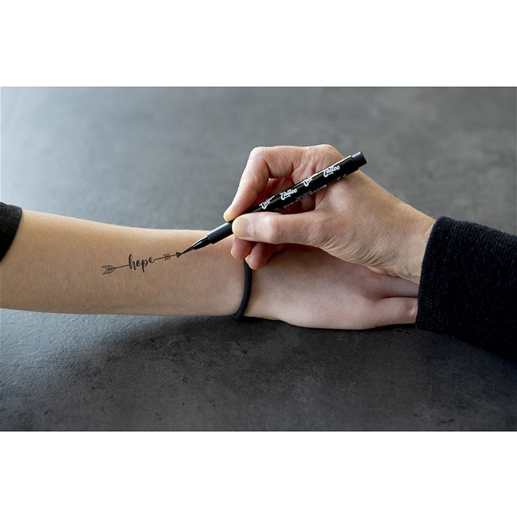 Eberhard Faber EF-559506 Tattoo Marker Skinlettering 4 Stuks Zwart - Image 3