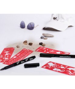 Alternative view of Eberhard Faber EF-559597 Tattoo Marker 2 Stuks + Sjablonen Zwart