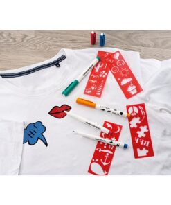 Alternative view of Eberhard Faber EF-578204 Textielmarker 4 Stuks + Sjablonen