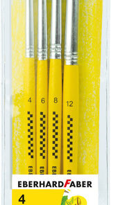 Eberhard Faber Penselenset Ponyhaar Maat 4-6-8-12 10 Stuks