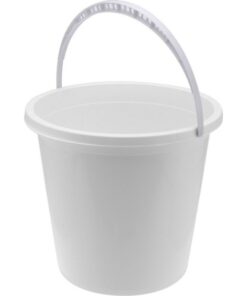 Emmer met Handvat 12L Wit