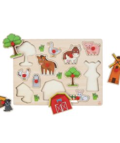 Alternative view of Engelhart Houten Knopjes Puzzel Boerderij 12 Stukjes