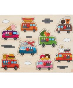 Engelhart Houten Knopjes Puzzel Foodtrucks 8 Stukjes