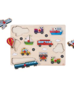 Alternative view of Engelhart Houten Knopjes Puzzel Voertuigen 11 Stukjes
