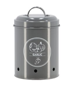 Esschert Design Voorraadblik voor Knoflook Antraciet