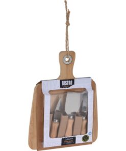 Excellent Houseware Bistro Bamboe Kaasplank Set 4-delig