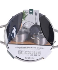 Alternative view of Excellent Houseware Pan 24 cm + Glazen Deksel