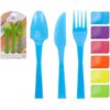 Excellent Houseware Plastic Bestekset met 6 Kleuren 18-delig
