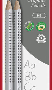 Faber Castell FC-111992 Potloodset 2 Stuks Jumbo Met Grip Hardheid HB