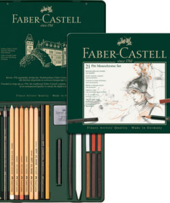 Faber Castell FC-112976 Pitt Monochrome Set Faber-Castell 21-delig Medium